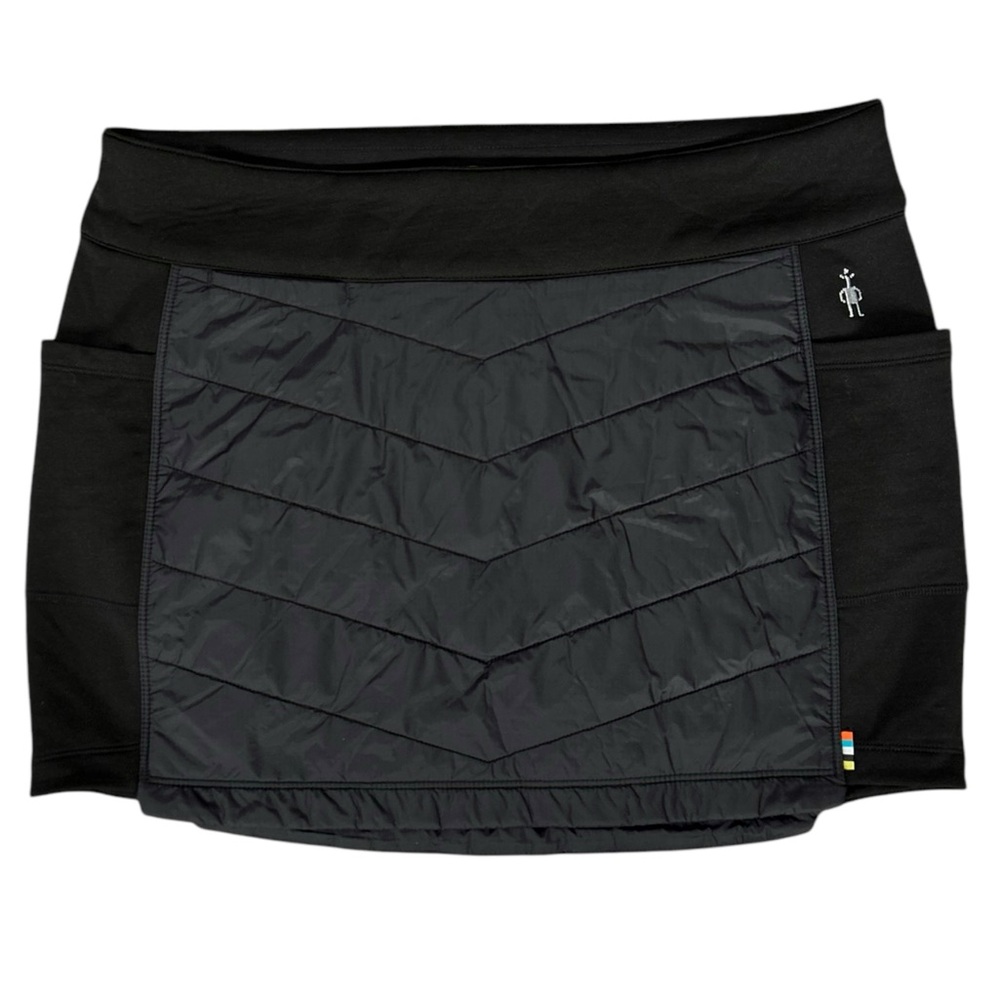 Smartwool Women’s Black Quilted Wool Insulated Pull On Smartloft Skirt Sz Large